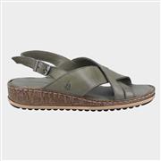 Hush Puppies Elena Womens Green Leather Sandal (Click For Details)