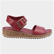Hush Puppies Ellie Womens Red Leather Sandal (Click For Details)