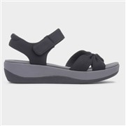 Clarks Arla Shore Womens Black Easy Fasten Sandal (Click For Details)