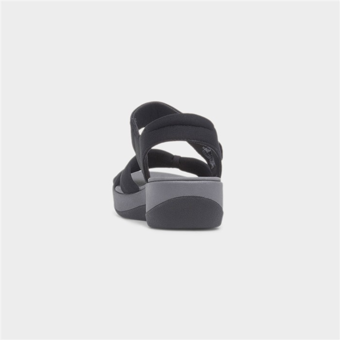 Arla Shore Womens Black Easy Fasten Sandal