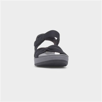 Arla Shore Womens Black Easy Fasten Sandal