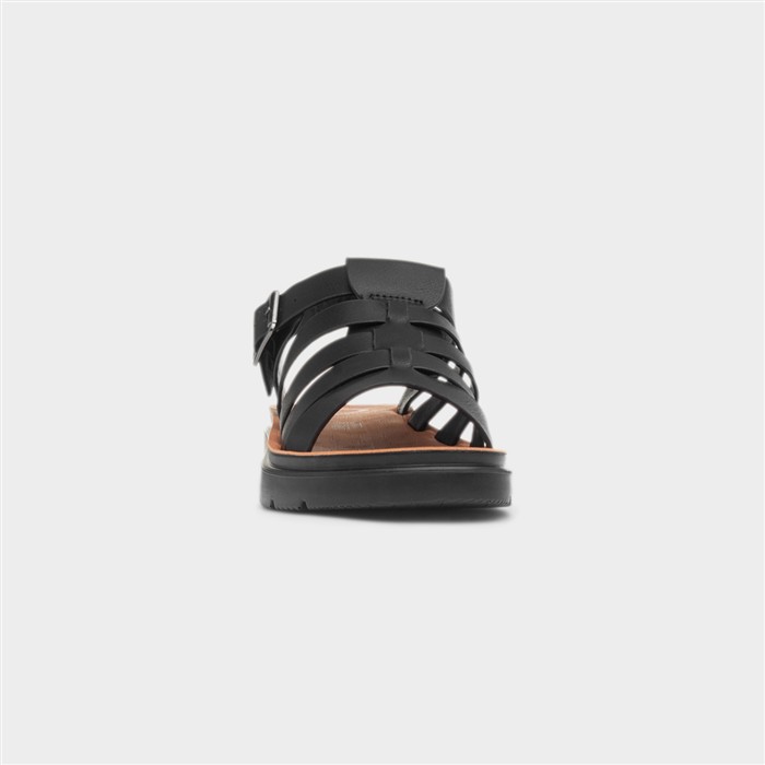 Tania Womens Black Fisherman Sandal