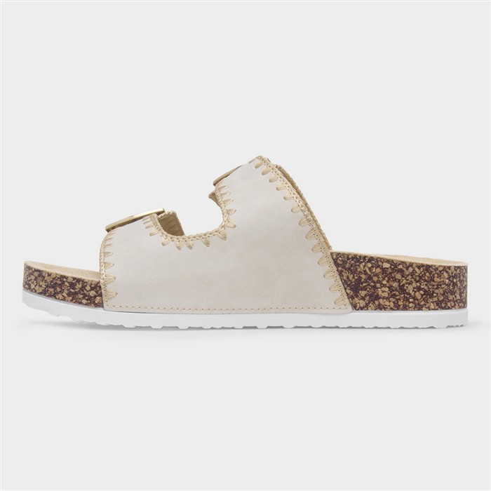 Sandy Womens Beige Mule Sandal
