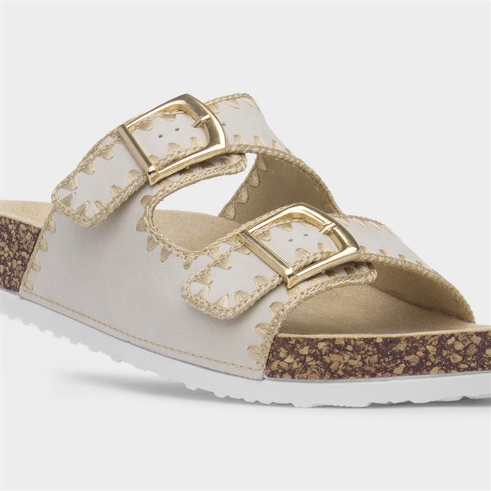 Sandy Womens Beige Mule Sandal