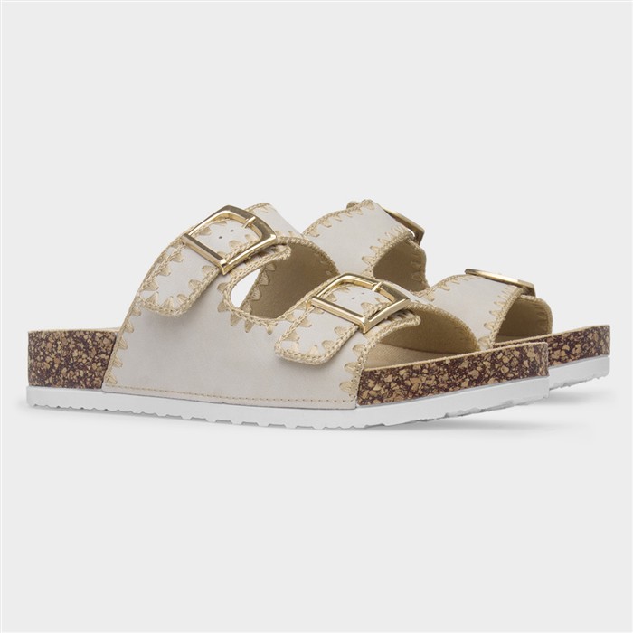 Sandy Womens Beige Mule Sandal
