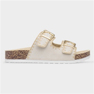 Sandy Womens Beige Mule Sandal