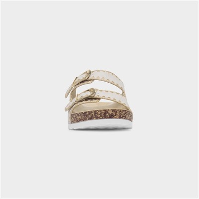 Sandy Womens Beige Mule Sandal