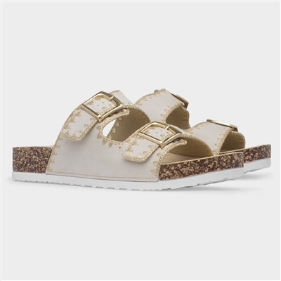 Sandy Womens Beige Mule Sandal