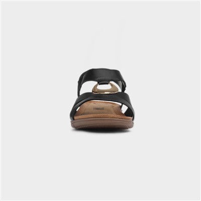 Kay Womens Black Slingback Sandal