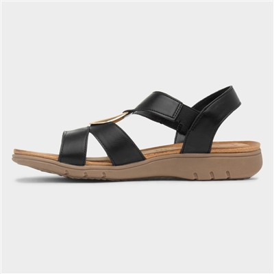 Kay Womens Black Slingback Sandal