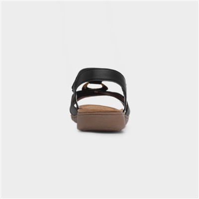 Kay Womens Black Slingback Sandal