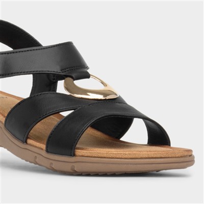 Kay Womens Black Slingback Sandal