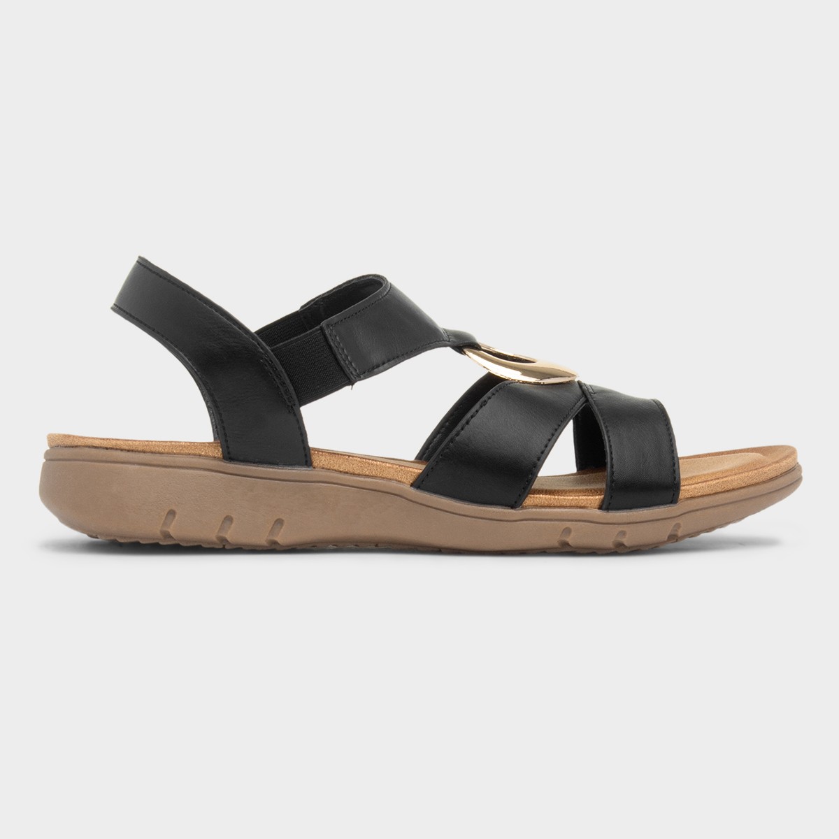 Kay Womens Black Slingback Sandal