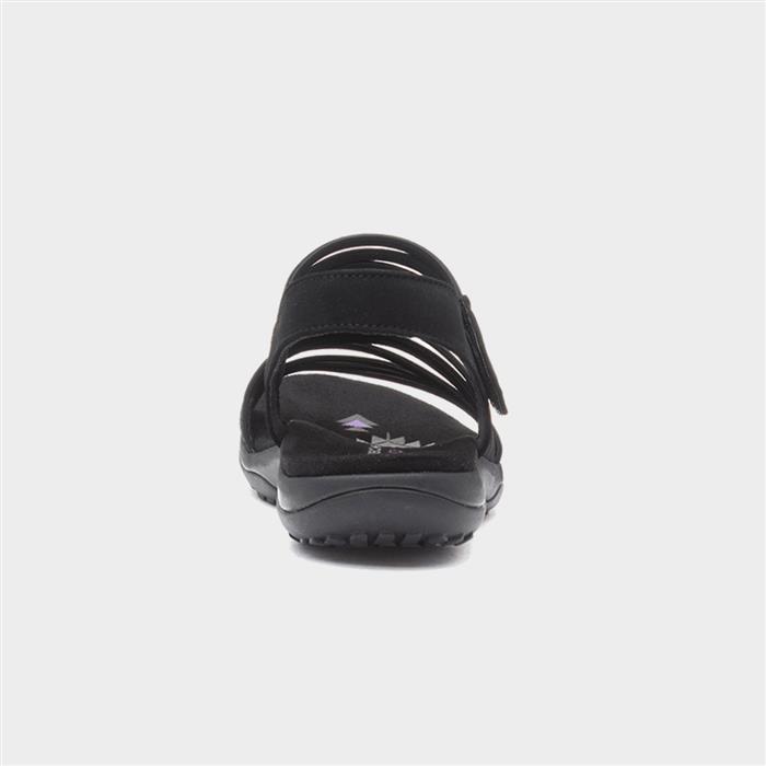 Reggae Slim Womens Black Strappy Sandal