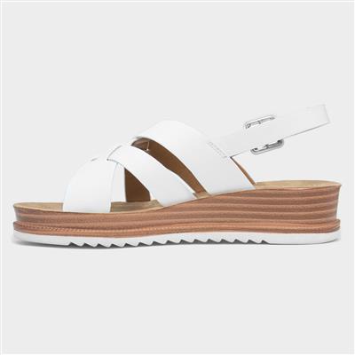 Cuba Womens White Strappy Sandal