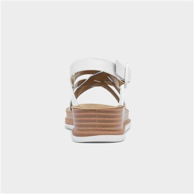 Cuba Womens White Strappy Sandal