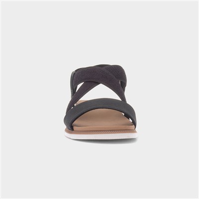Bobs Desert Kiss Low Womens Black Sandal