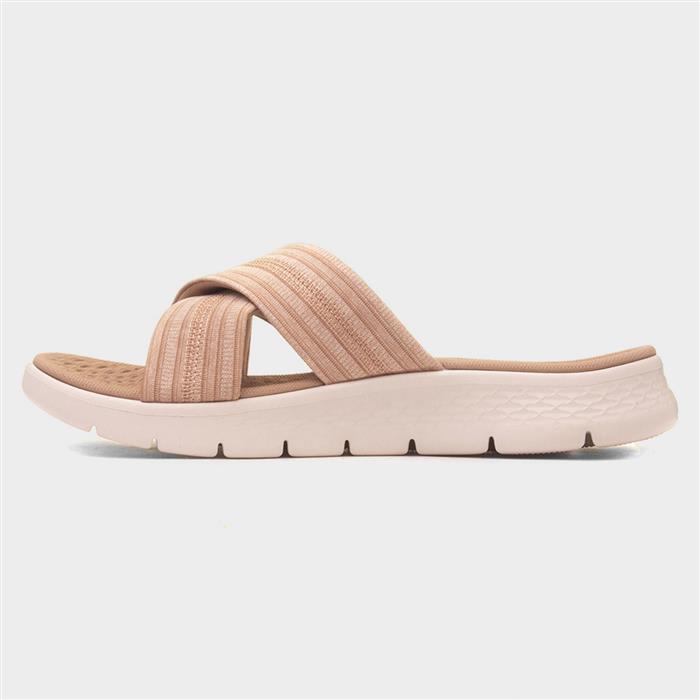 Go Walk Flex Womens Taupe Mule Sandal