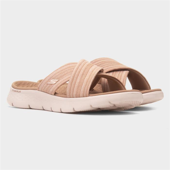 Go Walk Flex Womens Taupe Mule Sandal
