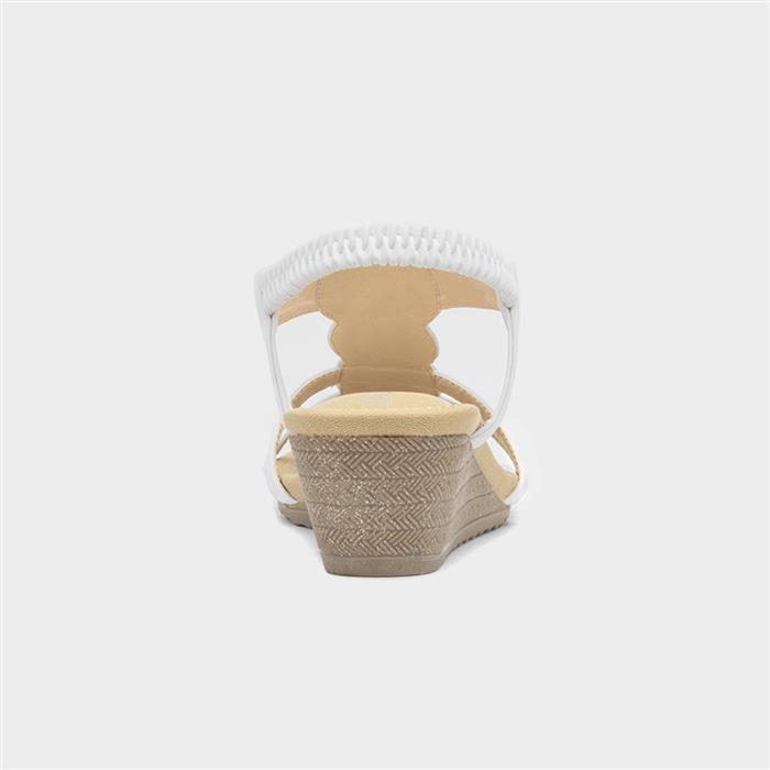 Phuket Womens White Wedge Sandal