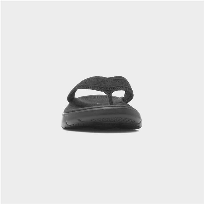 Go Walk Flex Womens Black Toe Post Sandal