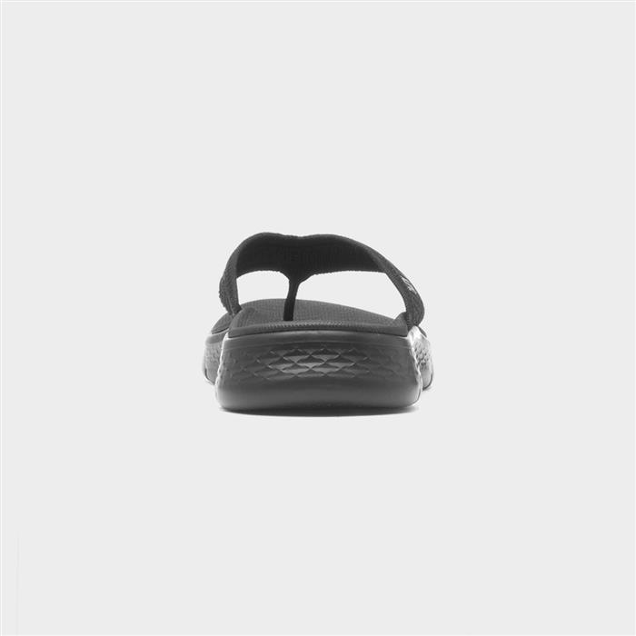 Go Walk Flex Womens Black Toe Post Sandal