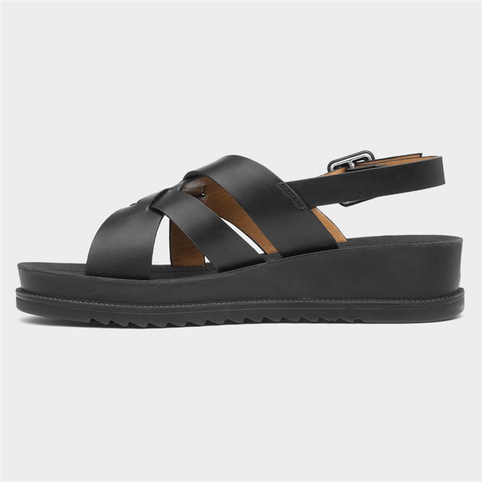 Cuba Womens Black Strappy Sandal