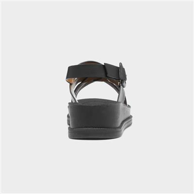 Cuba Womens Black Strappy Sandal
