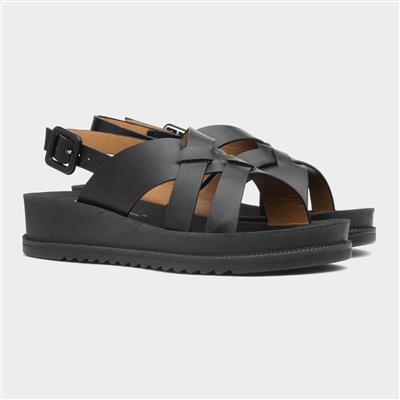 Cuba Womens Black Strappy Sandal