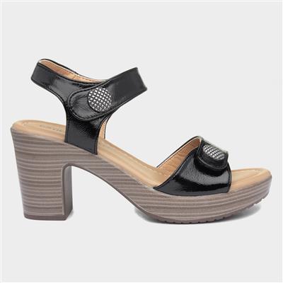 Karmen Womens Black Heeled Sandal