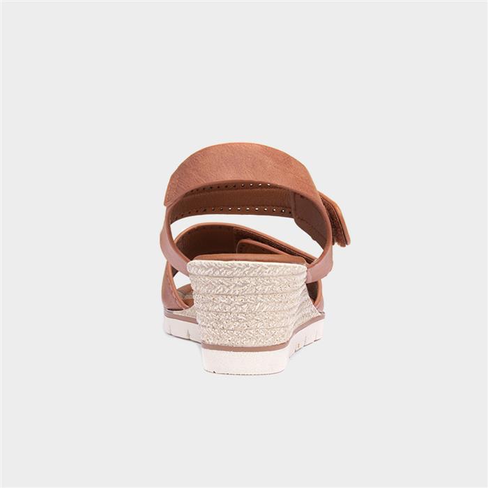 Mercury Womens Tan Wedge Sandal
