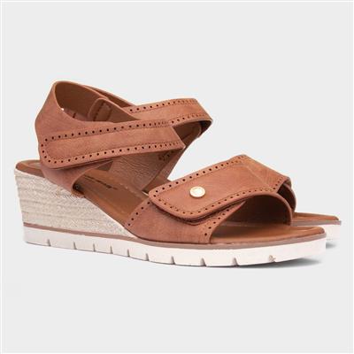 Mercury Womens Tan Wedge Sandal