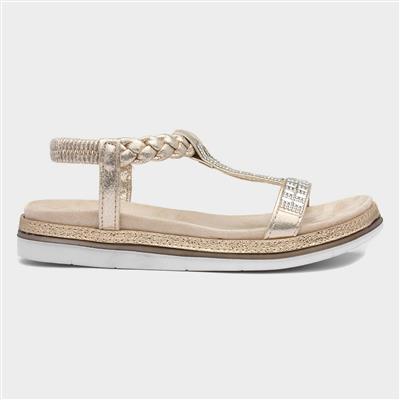 Seychelles Womens Gold Sandal