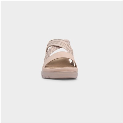 Petal Womens Nude Wedge Sandal