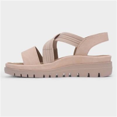 Petal Womens Nude Wedge Sandal