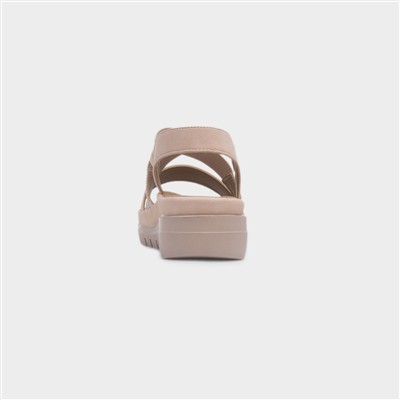 Petal Womens Nude Wedge Sandal