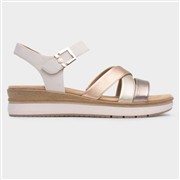 Relife Perth Womens Cream Wedge Strappy Sandal (Click For Details)