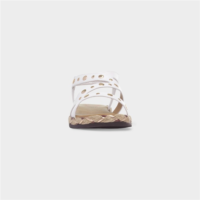 Kimi Womens White Slip On Sandal