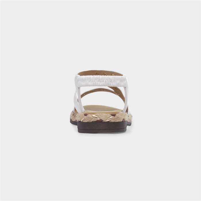 Kimi Womens White Slip On Sandal