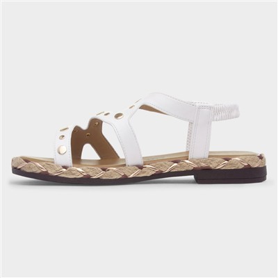 Kimi Womens White Slip On Sandal