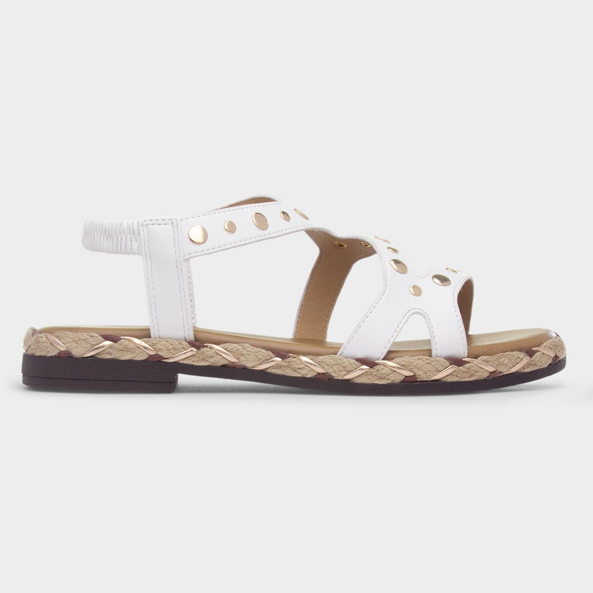 Kimi Womens White Slip On Sandal