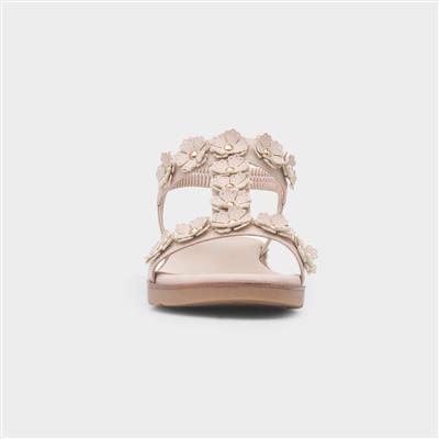 Cyprus Womens Beige Flower Sandal