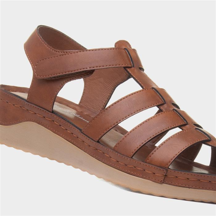 Sardinia Womens Tan Wedge Sandal