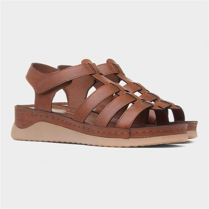 Sardinia Womens Tan Wedge Sandal