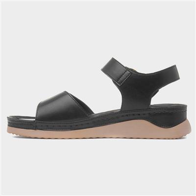 Corsica Womens Black Wedge Sandal