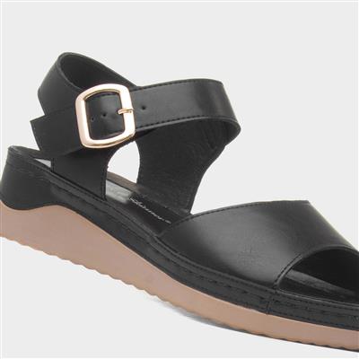 Corsica Womens Black Wedge Sandal