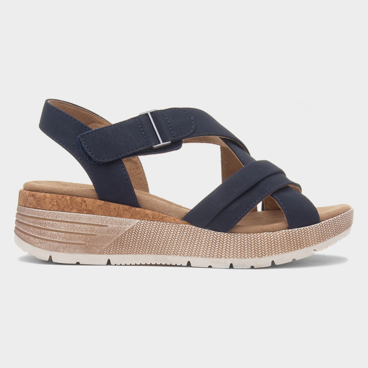 Maldives Womens Navy Wedge Sandal