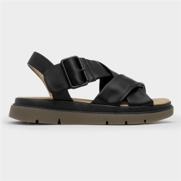 Amiee Womens Black Cross Over Sandal