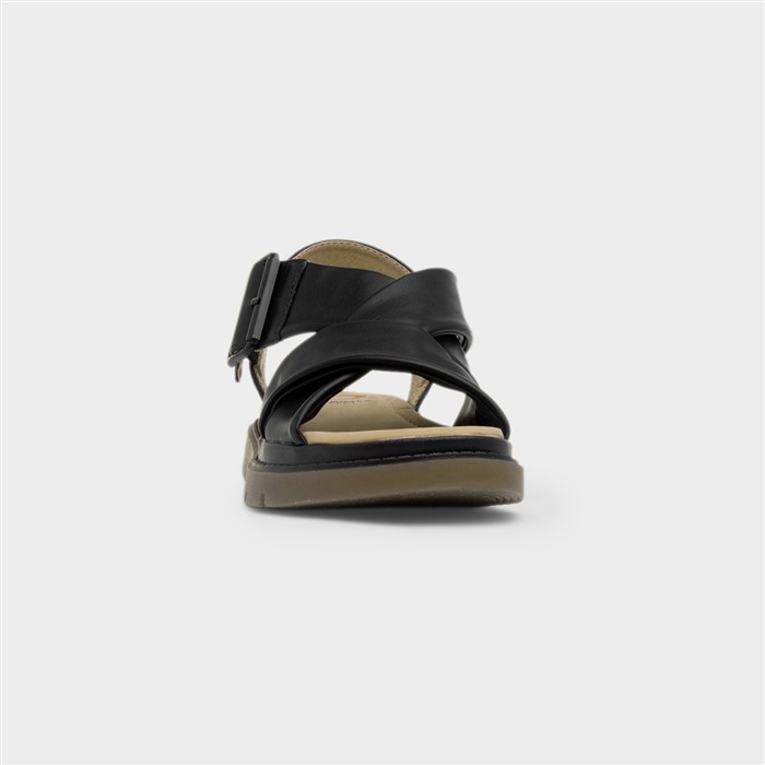 Amiee Womens Black Cross Over Sandal