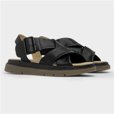 Amiee Womens Black Cross Over Sandal